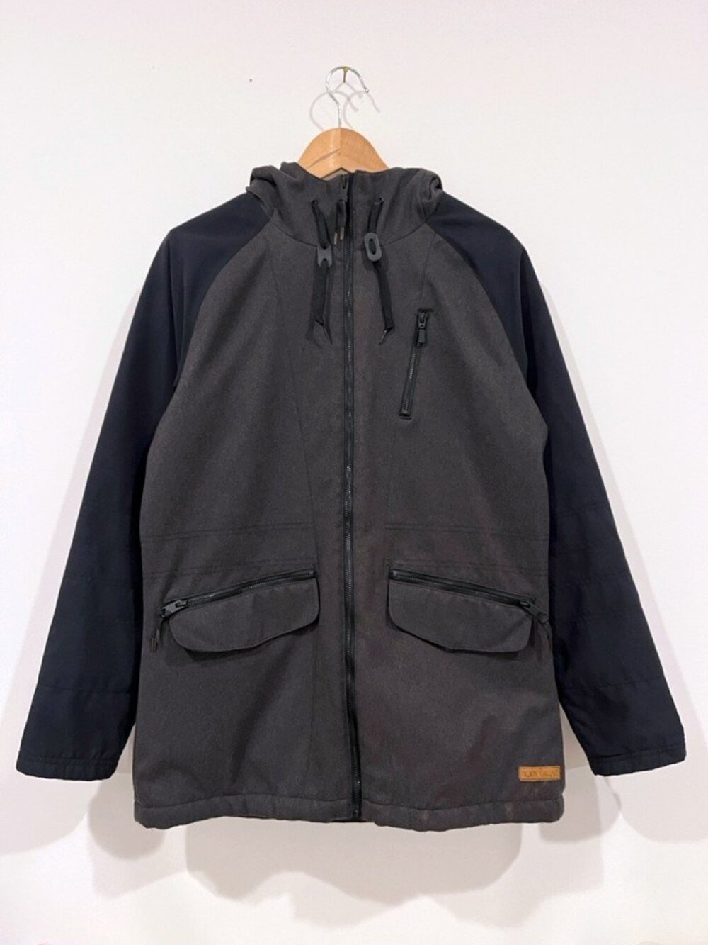 Body Glove Insulated Hooded Jacket Outerwear Charcoal Black L Techwear